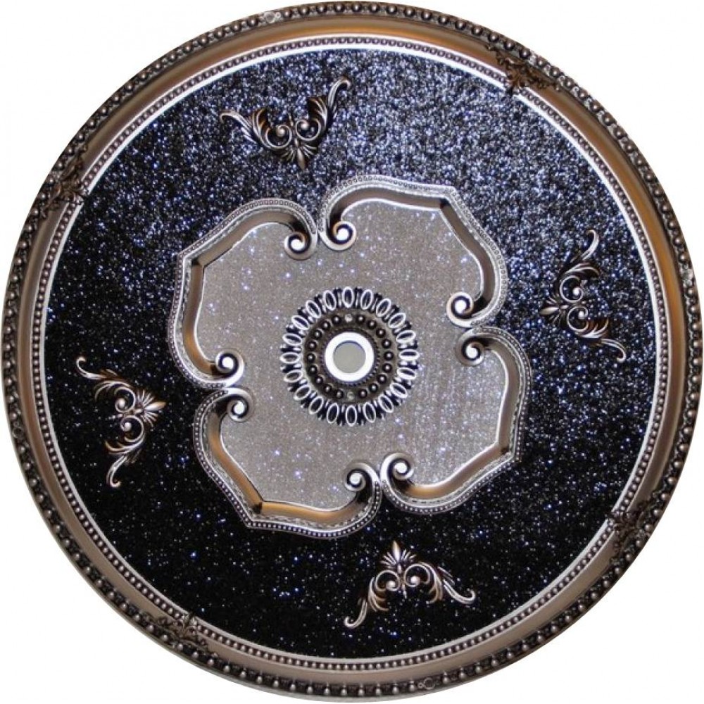 90 Cm Yuvarlak Osmanli Saray Tavan Sfa-466 Avize Gobegi Patina-Eskitme Gumus Varakli 3D